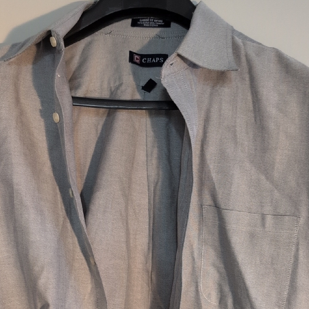 Chaps Gray Mens Shirt - Picture 4 of 5